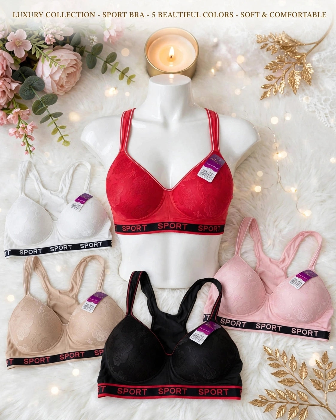 Luxury Sport Bra Collection – Comfort & Support