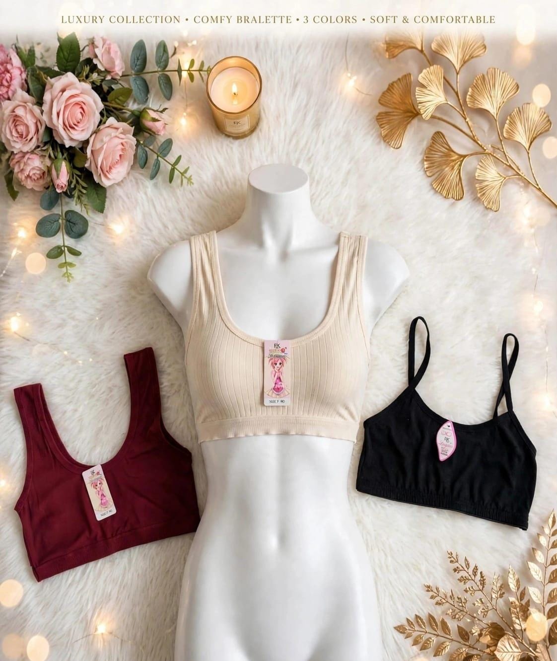 Luxury Comfy Bralette Collection – Soft & Comfortable