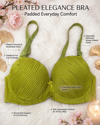 Pleated Elegance Double Padded - bra  Everyday Comfort