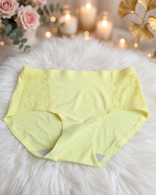 Premium Panty – Lemon Yellow Lace Comfort