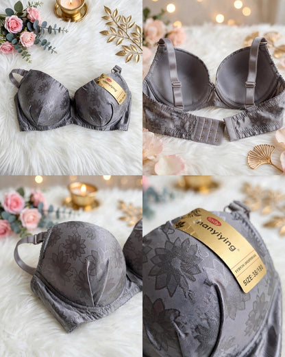 MANYIYING Jacquard Double Padded  Bra – Premium Comfort &amp; Support