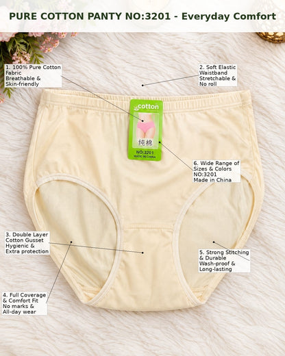 Pure Cotton Panty No. 3201 – Everyday Comfort
