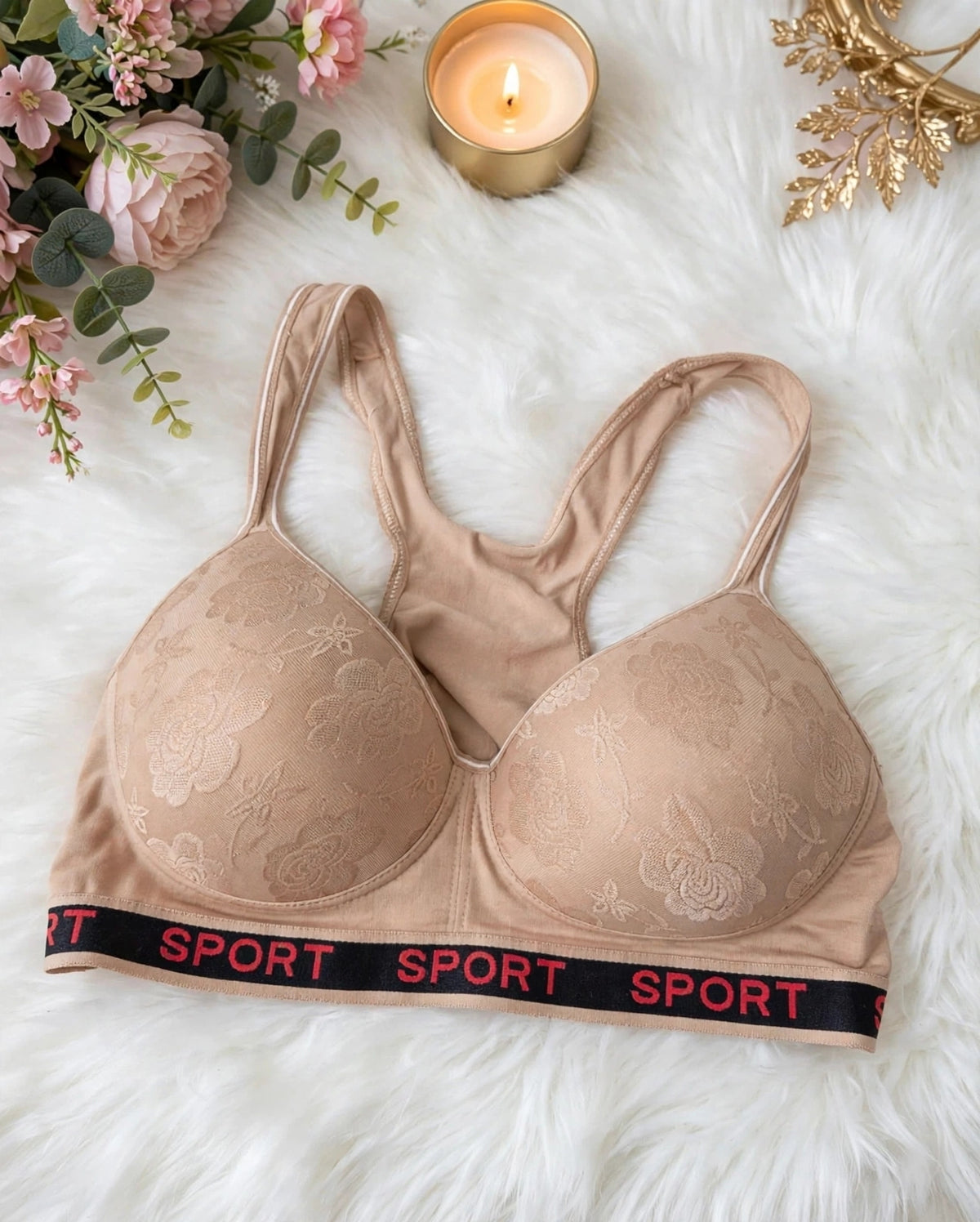 Floral Sport Bra – Comfort Every Day