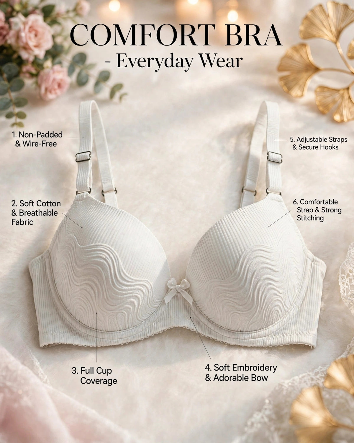 Comfort Double Padded Bra – Everyday Wear