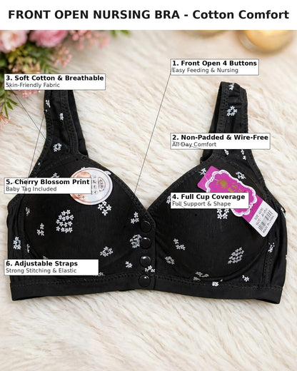 Front Open Nursing Bra – Cotton Comfort