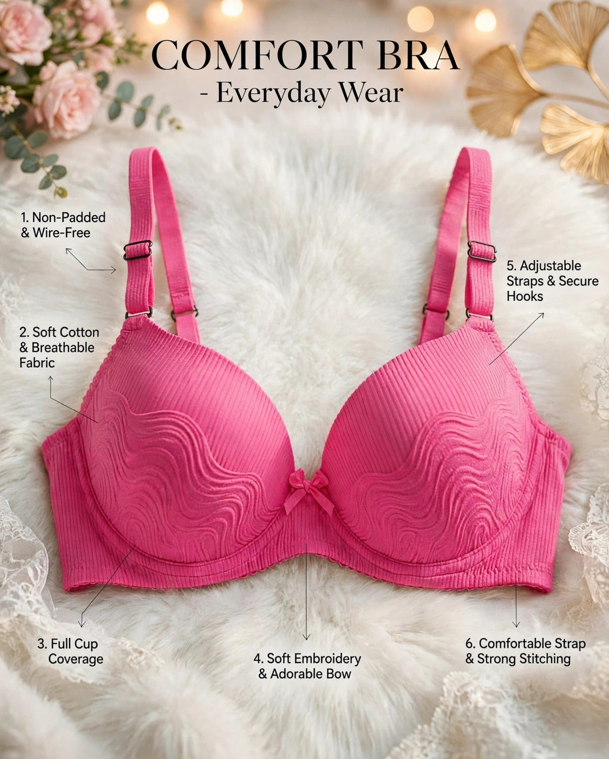 Comfort Double Padded Bra – Everyday Wear