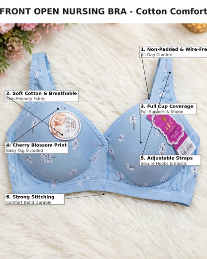 Front Open Nursing Bra – Cotton Comfort