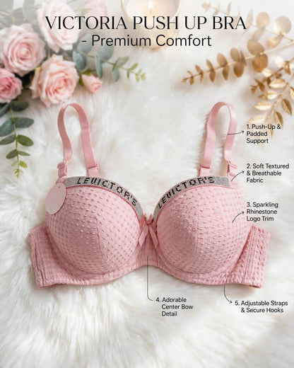 Victoria Push-Up Double Padded Bra – Premium Comfort