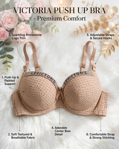 Victoria Push-Up Double Padded Bra – Premium Comfort