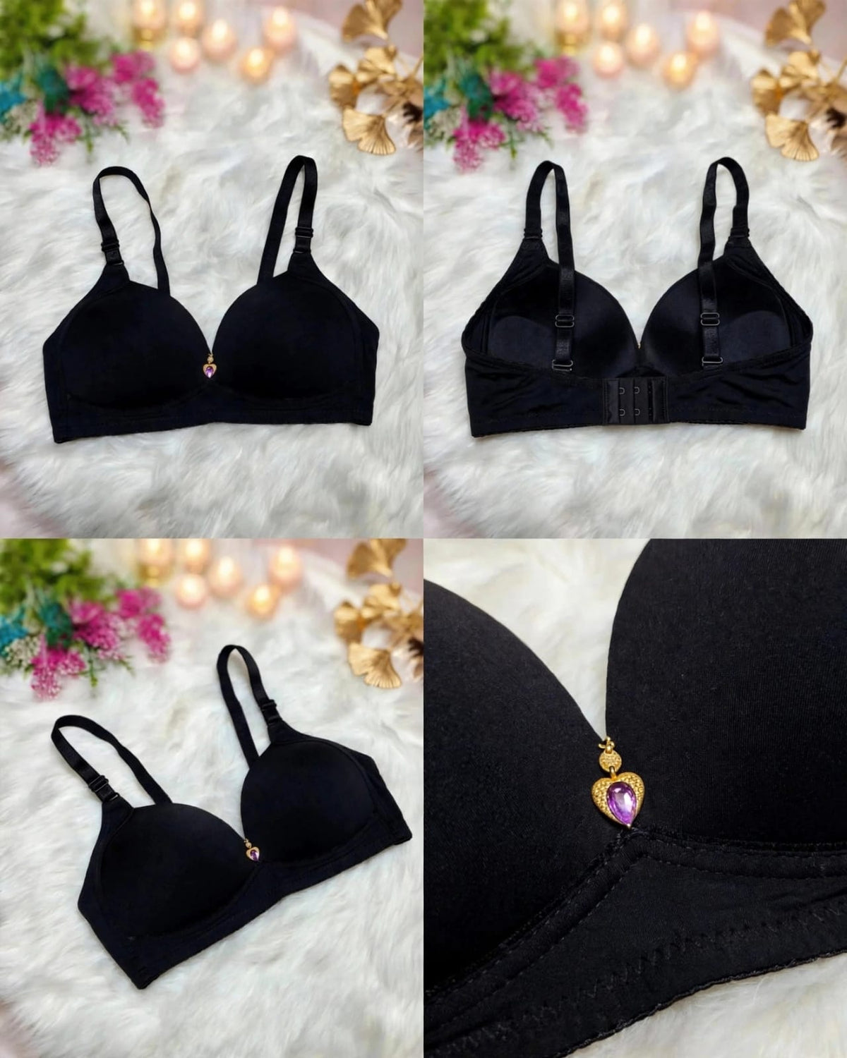 Charm Heart Single Padded Bra – Everyday Comfort