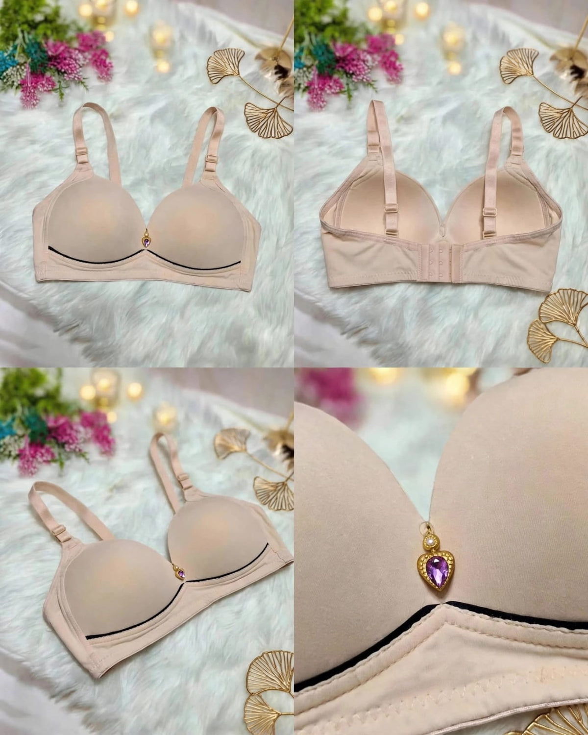 Charm Heart Single Padded Bra – Everyday Comfort