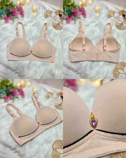 Charm Heart Single Padded Bra – Everyday Comfort