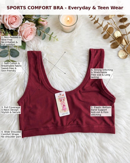 Sports Comfort Bra – Everyday &amp; Teen Wear