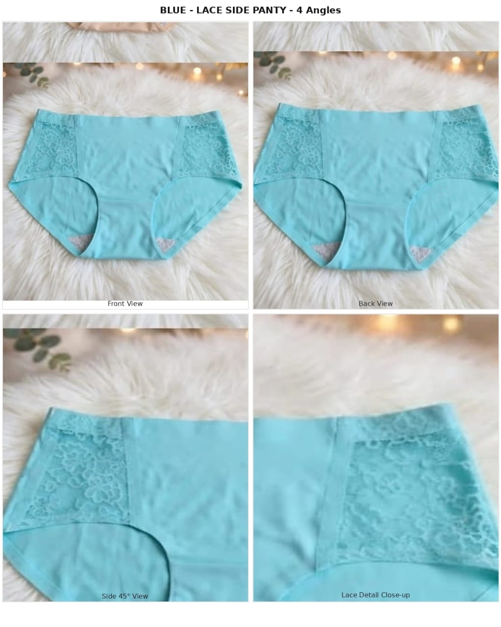 Premium Panty – Sky Blue  Lace Comfort
