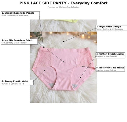 Premium Panty – baby pink  Lace Comfort