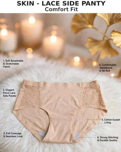Premium Panty – beige Lace Comfort