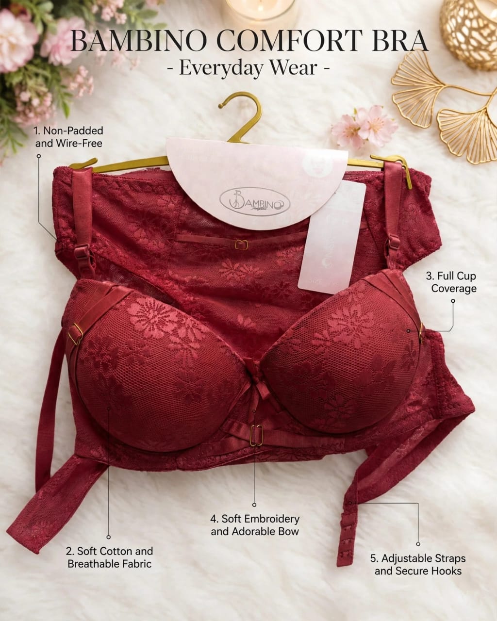 BAMBINO Lace Bra Set – Premium Comfort
